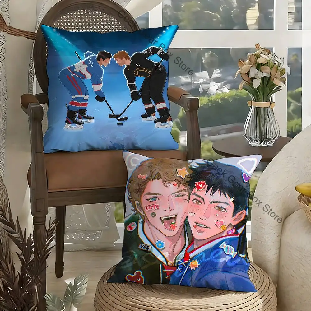 

H-HeatedS R-Rivalry Fanart Pillow Case For Sofa Decor Car Office Room Printing Cushion Cover Decorations and Protector