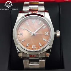 36 mm Casual Business Automatic Mechanical Watch, Sapphire, Men's and Women's, Water Resistant Mother of Pearl Dial Watch