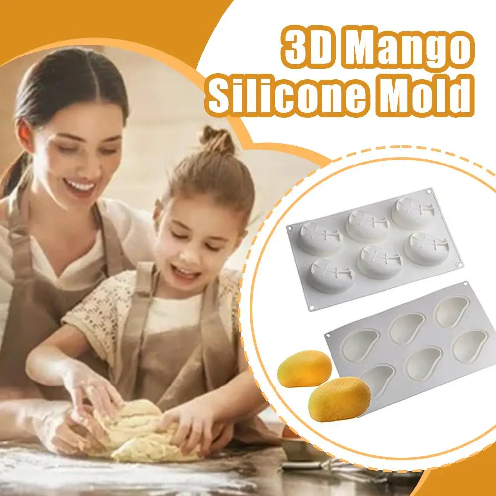 3D Fruit Shape Mango Lemon Silicone Mold for Baking Pastry Chocolate Candy Pudding Ice Cream Dessert Jelly Candle Soap Cake Tool - view 5