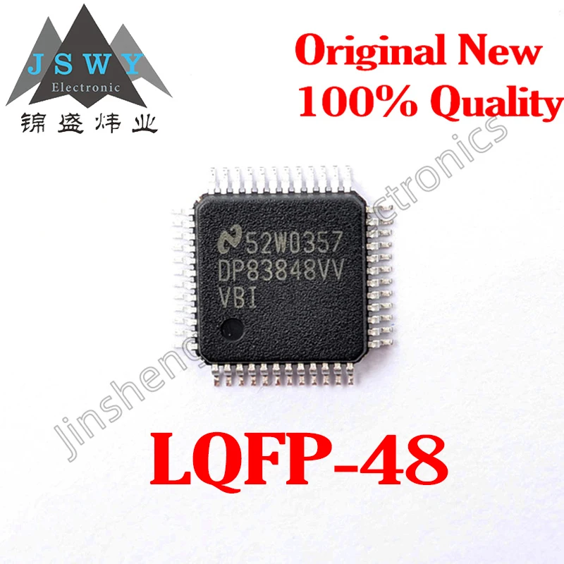 

(5/50PCS) DP83848IVVX LQFP-48 DP83848/10/100Mbps Ethernet physical layer chip/power management chip/new original spot Electronic