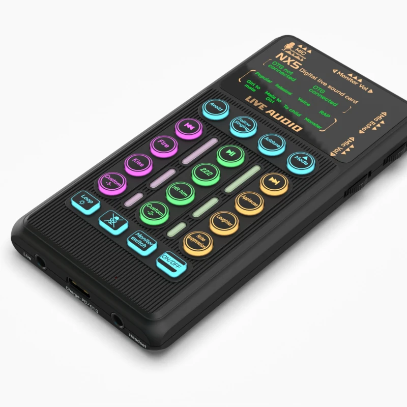 بطاقة الصوت الاحترافية NX5 الأصلية للبث المباشر وتسجيل الفيديو وألعاب الغناء مناسبة لاحتياجات الوسائط المتعددة