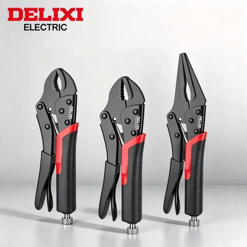 DELIXI Heavy Duty Multifunctional Pressure Locking Pliers Sturdy Industrial Grade Hand Pliers For Household  Manual Repair Work