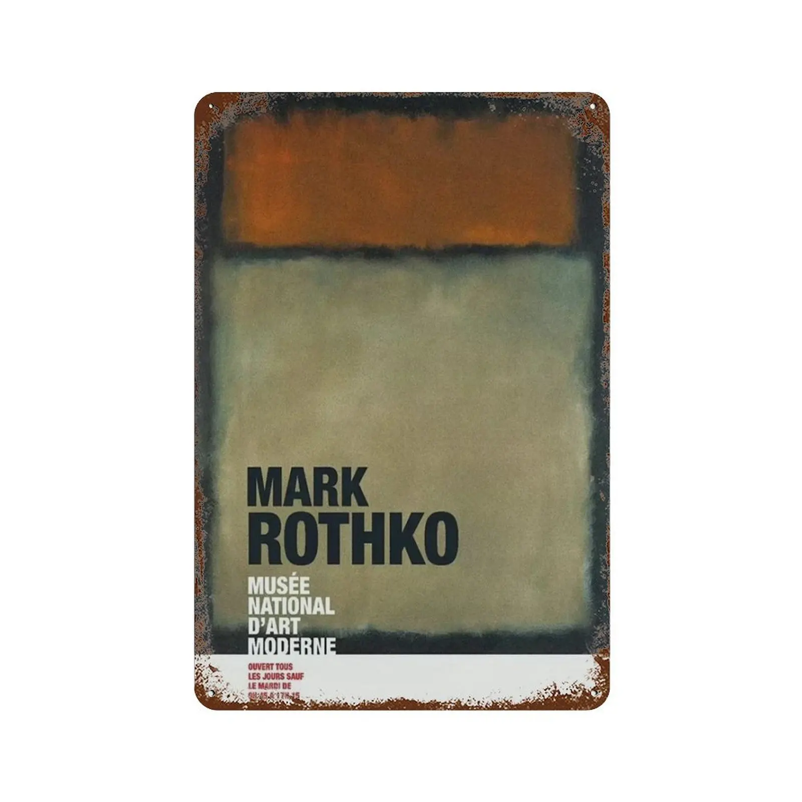 Scandinavian Modern Metal Tin Signs Wall Art Mark Rothko Abstract Colorful  Tin Signs Poster Prints Home Bedroom Living Room