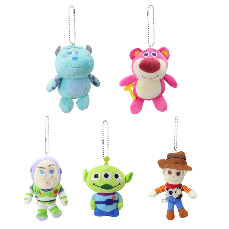 Plush Series Toys Buzz Lightyear Woody Strawberry Bear Three Eyed Plush Toys Pendant Decoration Animal Dolls