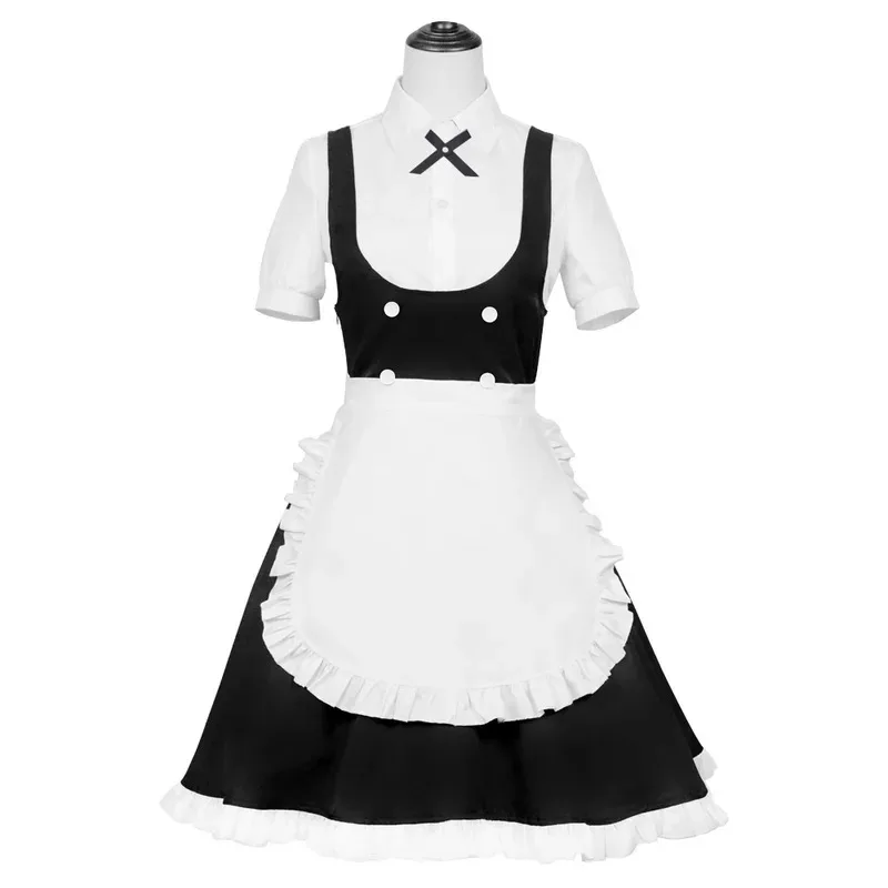 Anime CALL OF THE NIGHT Nanakusa Nazuna Cosplay Costume Unisex Cool Black White Dress Wig Loli Maid Halloween Suit Adultx;8's,6;