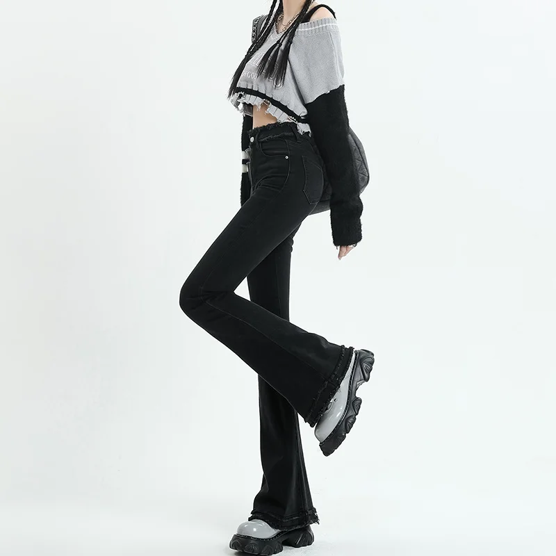 

Джинсы с низкой талией Y2K, женские узкие, эластичные, удобные, из мягкой хлопчатобумажной ткани, женские джинсовые модные базовые простые универсальные женские джинсы