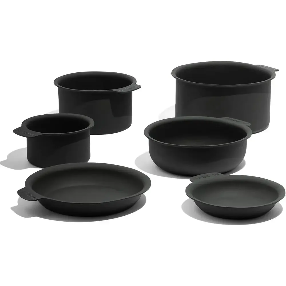 

Silicone Pan Protectors - Stackable Scratch-Resistant for 10-Piece Stainless Steel Cookware Set | Dishwasher Safe
