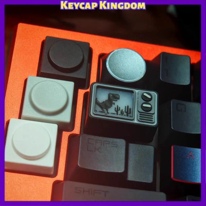 Translucent TV Set Personalized Keycaps Mechanical Keyboard Resin DIY Cute Keycaps PCGaming Keyboard Accessories Collect Gifts