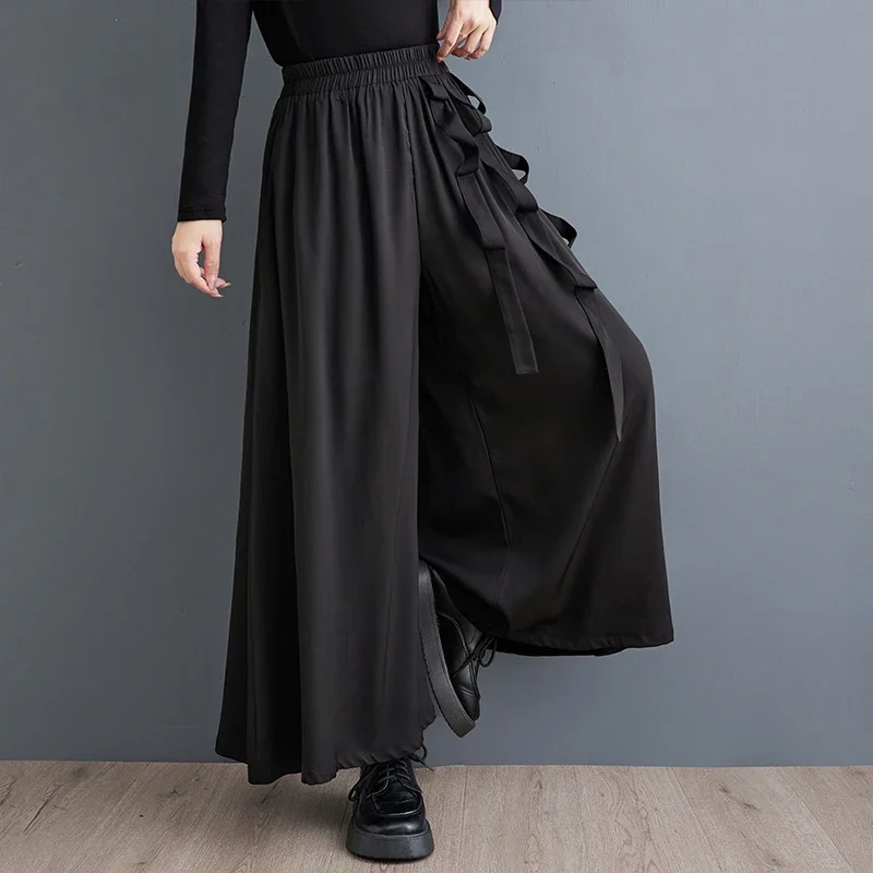 

Women Baggy Parachute Pants Loose Fit Wide Leg Palazzo Casual Pantalones Elasitc Waist Relaxed Track Pant Plus Size Capris