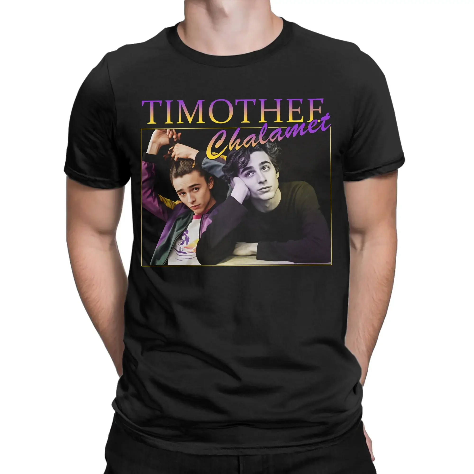 Timothee Chalamet American Actor T-Shirt Harajuku T-Shirts Couple Cotton O-Neck Oversize Top Tees Short Sleeve Y2K Funny Tops