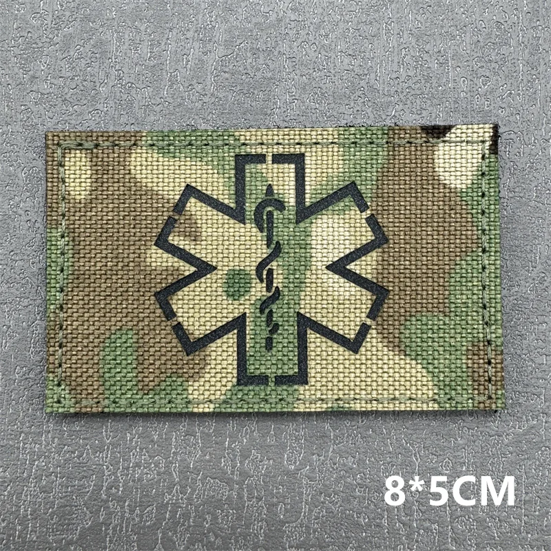 Multicam IR Patches Lasergeschnittene Morale-Taktische Patches für Rucksack, Weste, Kleidung, Outdoor-Abzeichen, Klett-Reflektierende Abzeichen – Detail 6