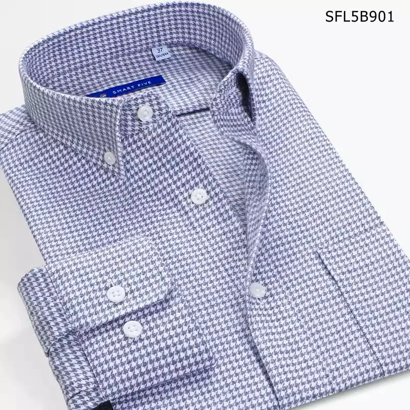 

Smart Five Shirts For Men Clothing Long Sleeve Men's Shirt Checkered FASHION Social Shirt 2020 Man Clothes Summer Shirt a Plaid