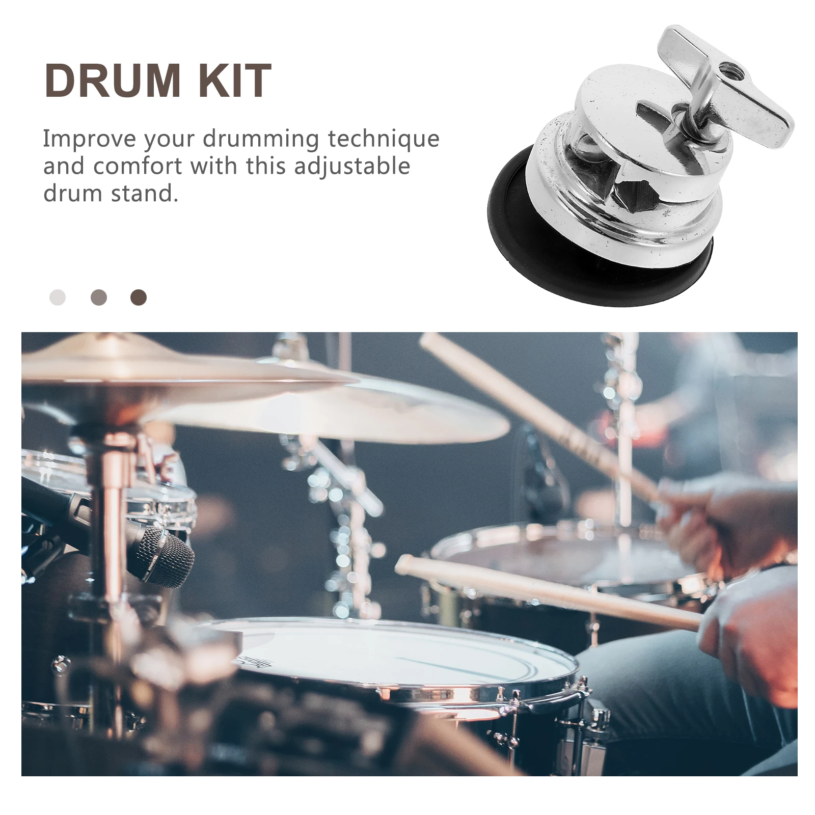 

Adjustable Saddle Regulator L18 52mm Floor Tom Leg Bracket Holder Stand Component Silver Plated Iron Universal Fit for for Drum