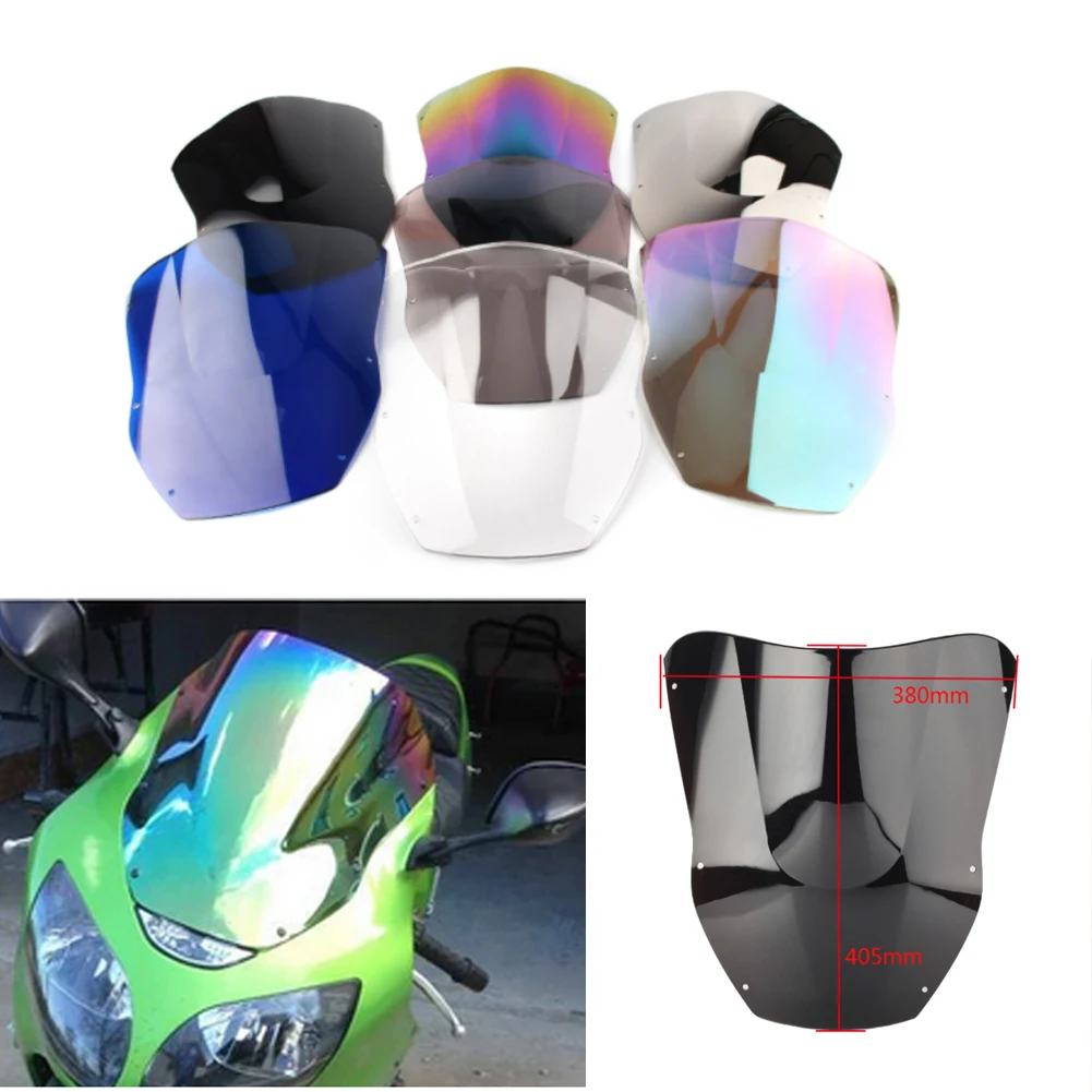 Motorcycle screen Double Bubble Windshield Deflector Protector WindScreen For Kawasaki ninja ZX12R ZX-12R ZZR1200 2000 2001