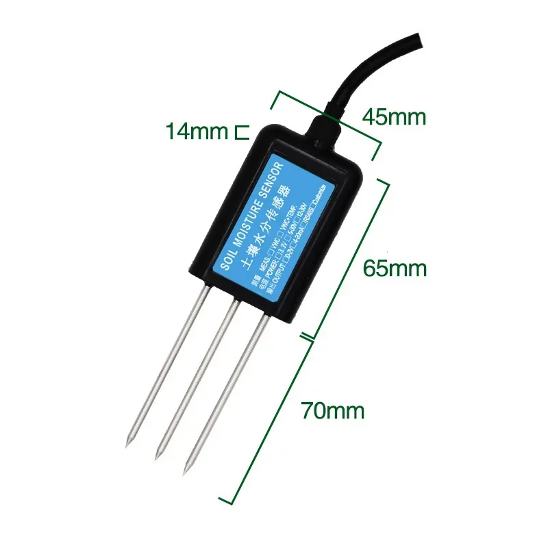 IN STOCK NEW Soil Moisture Content and Electrical Conductivity Sensor RS485 0-5V 0-10V 4-20mA Output Earth EC Humidity Sensor