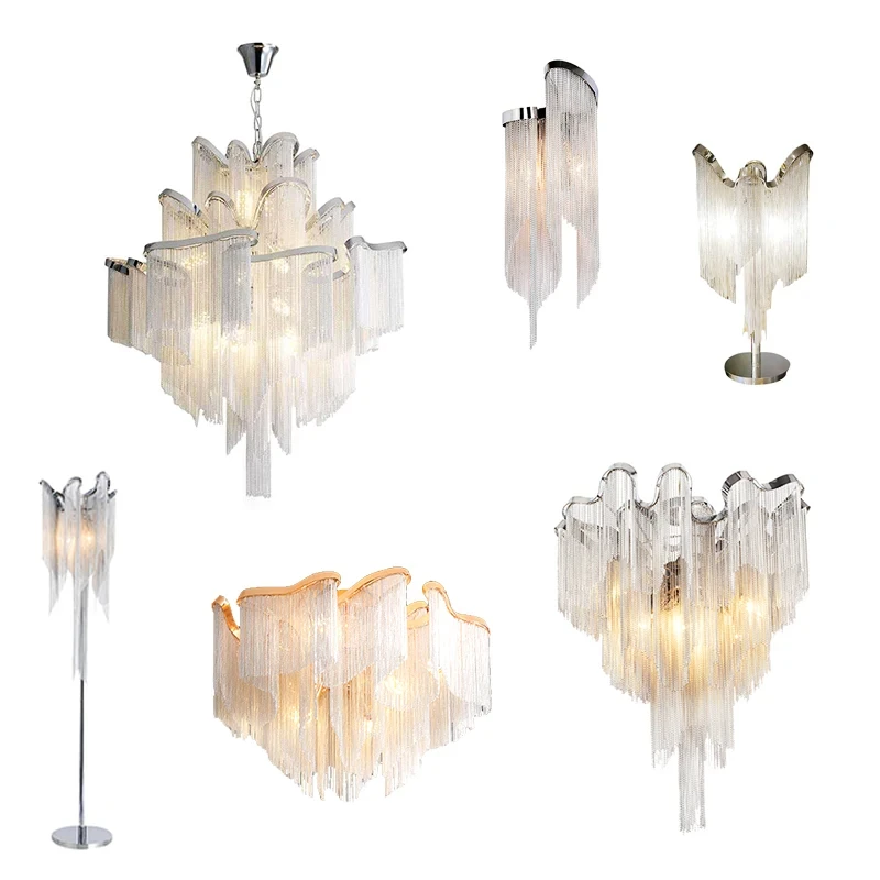 Luxury Tassels Led Pendant Lights New Gold Lustres Hanging Lamps For Ceiling Modern Decoration Home Decor For Bedroom Chandelier