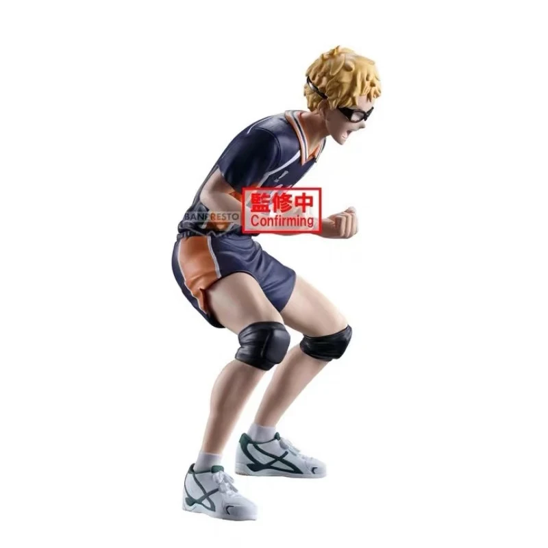 Original em estoque Banda Banpresto Haikyuu genuíno!! Kei Tsukishima PVC Posando Figura Modelo Anime Ornamento de mesa Boneca Brinquedos Presente