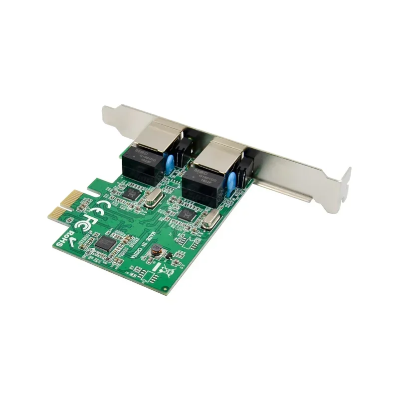 2 puertos RJ45 PCIe X1 Dual Gigabit Realtek 8111F + Intel ASM1082e filtro de chips PCI-E computadora tarjeta de red Lan 1000M