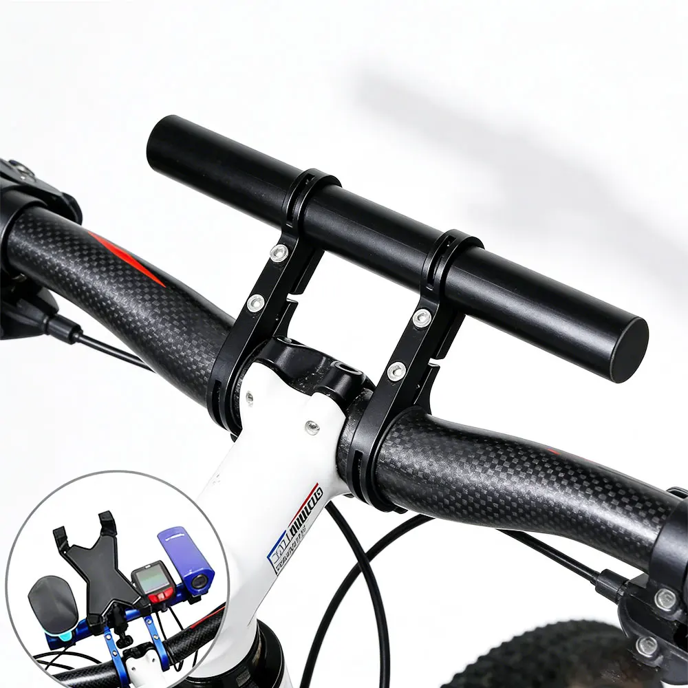 Electric Scooter Handlebar Riser Extender Extension with Horn Light Mount Holder - Bicycle Lamp Flashlight Accessories