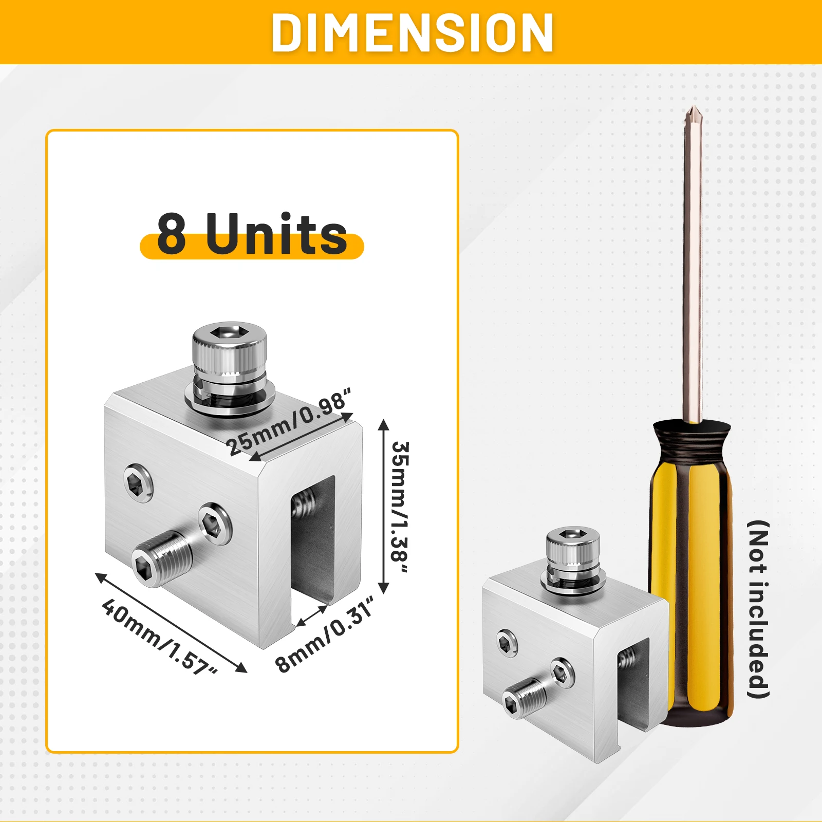 8 Units Roof Clamp for Standing Metal Roof Standing Seam Roof Clamp for Heat Cable, On-grid System Installation