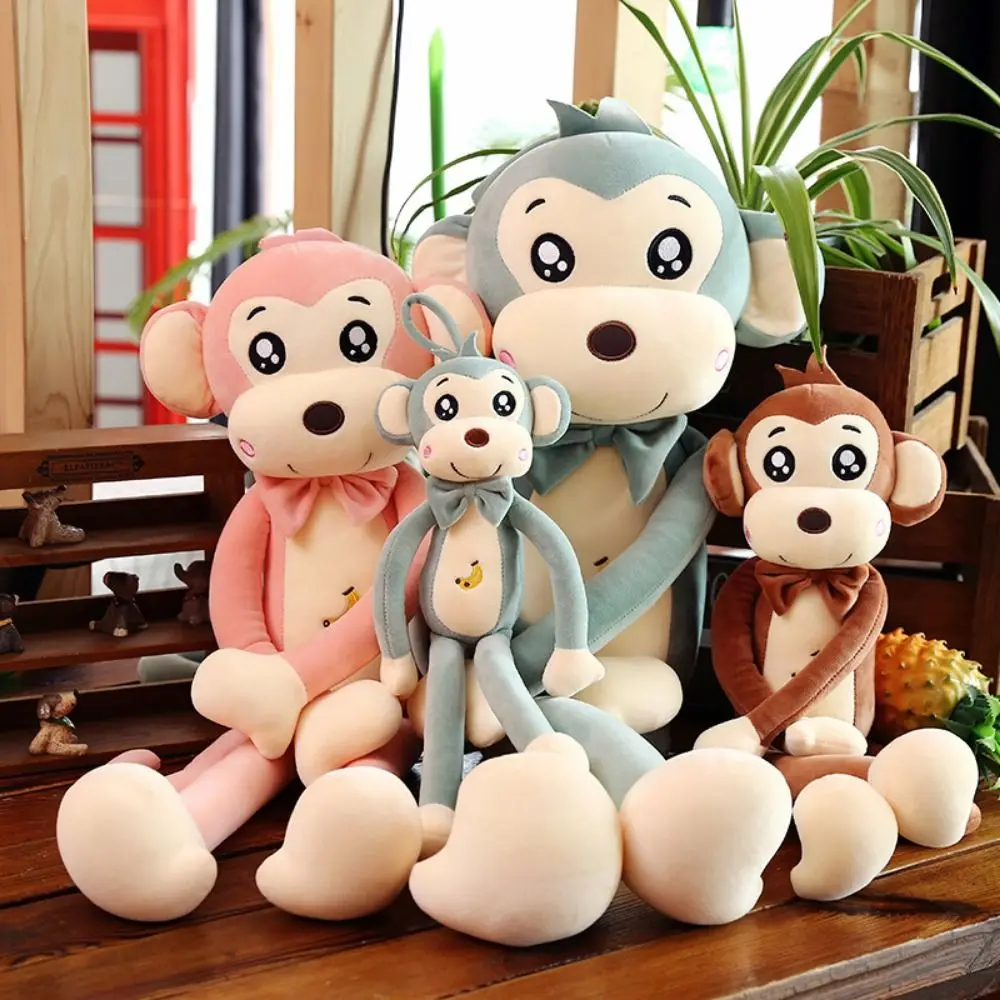 Funny PP Cotton Monkey Plush Toy Monkey 40-55cm Monkey Stuffed Animal Doll Cartoon Fluffy Monkey Plush Doll Room Decoration