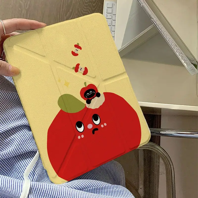 

Ins Enjoy A Bite Of Apple Tablet Case For iPad Pro 11 12.9 13 M2 M4 M3 M5 Shell 8.3 9.7 10.2 5/6/7/8/9/10/11th Air 3 4 5 6 Cover