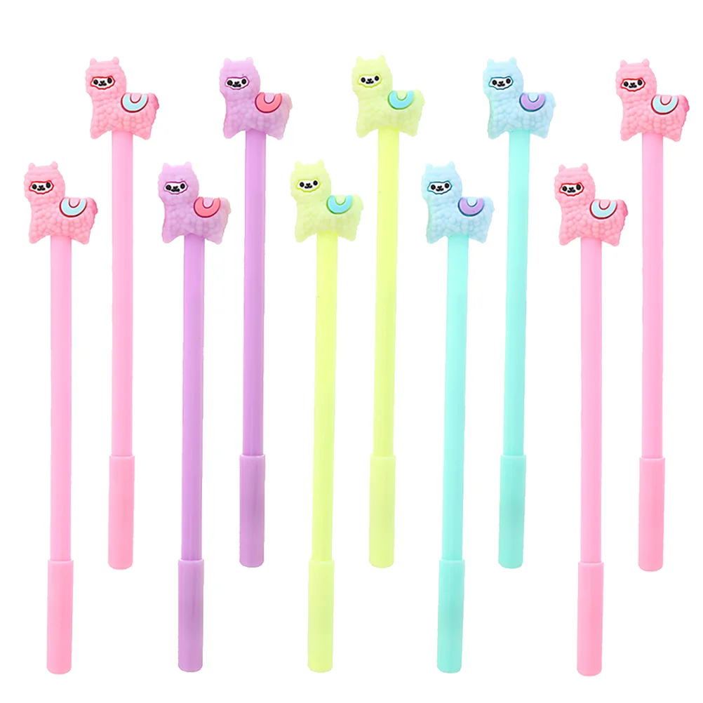 

10 Pcs Gel Pen Simple Ink Marker for School Come Cute Student Adorable Plastic Creative