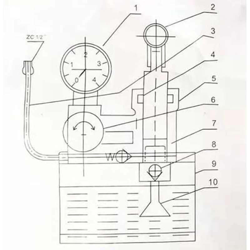 Test Pump Water Pressure Booster Pump Hydrostatic Pump Tester Manual Pipe Leak Detector