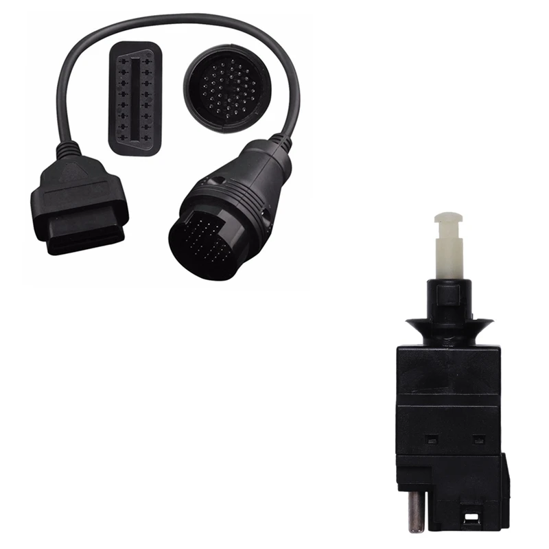 Stop Light Switch Switch for Mercedes Benz W201 W124 W210 & for Benz MB 38 Pin to 16 Pin OBD2 OBD II Diagnostic Adapter