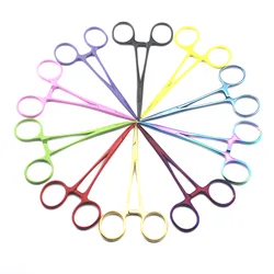 Animals Straight Trauma Hemostat  Stainless Clamp Color Grooming Veterinary Tools Suitable for Surgical Wound Cleaning