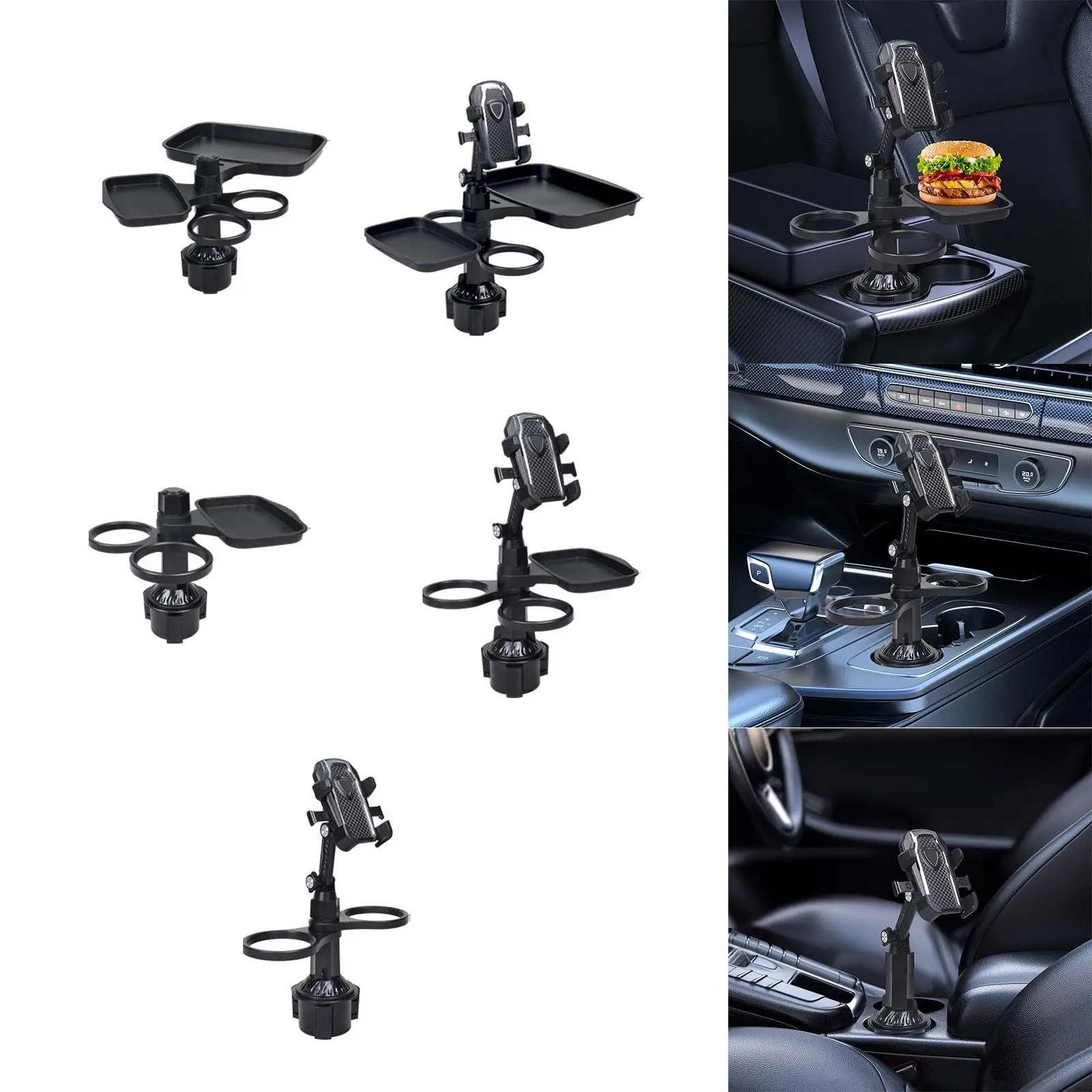 ABS Plastic Car Drink Holder Insert Organizer Easy Installation for Useful Car Accessories