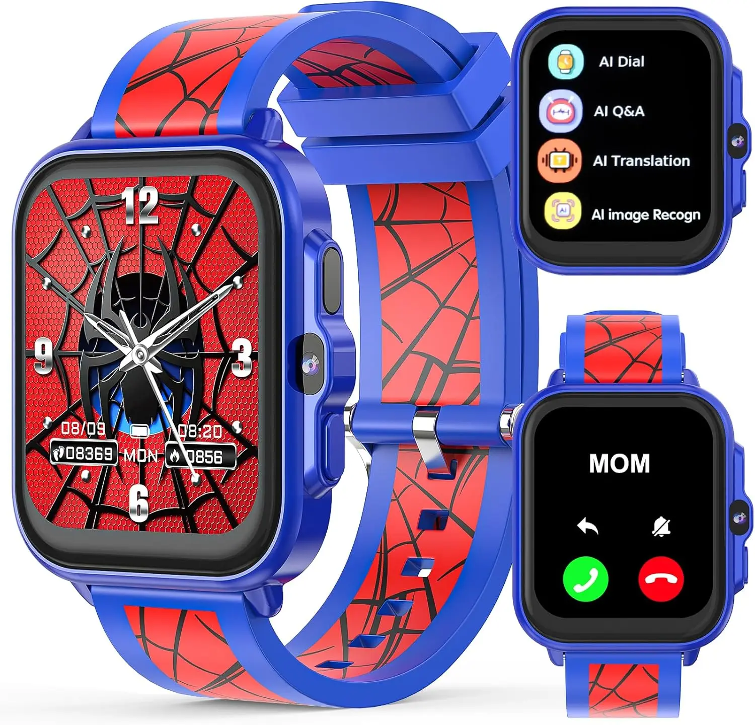 

Смарт-часы для детей 1,85', монитор сна AI, 22 спортивных режима, водонепроницаемость IP68, датчик сердечного ритма, счетчик шагов, циферблат «сделай сам», подарок для 3-1