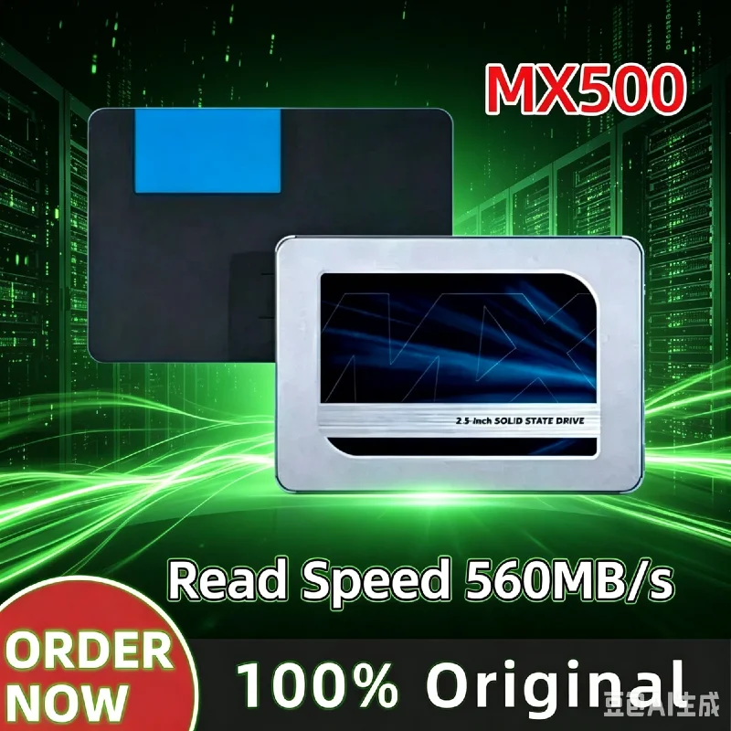 For Crucial MX500 BX500 2.5" SATA Internal SSD 3D NAND Tech 256GB/500GB/1TB/2TB Stable Hard Drive For Office Desktop Laptop