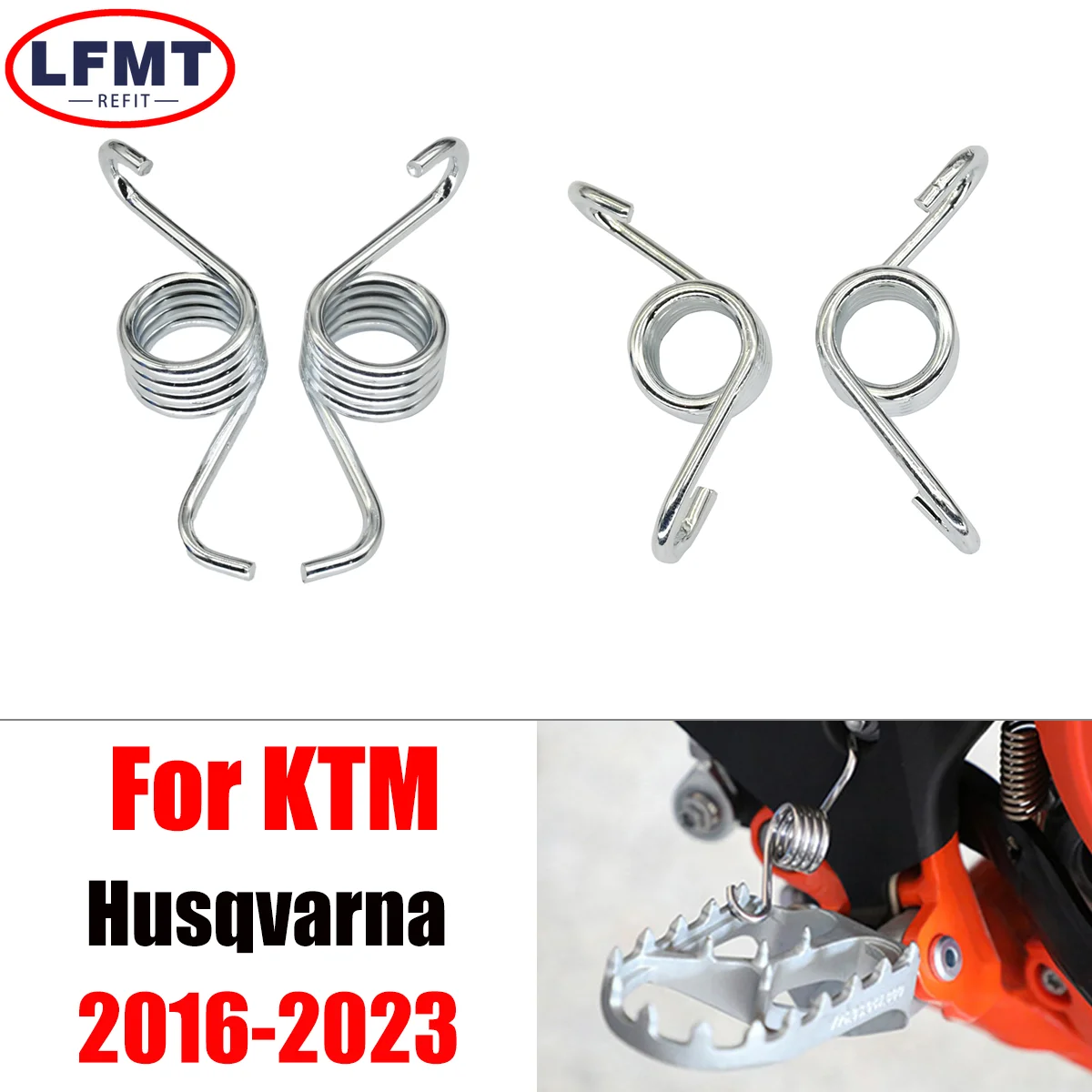 Motorcycle Foot Pegs Footpegs Footrest Spring For KTM HUSQVARNA SX SXF EXC EXCF XC XCF XCFW TC FE FS FC TE 125-501