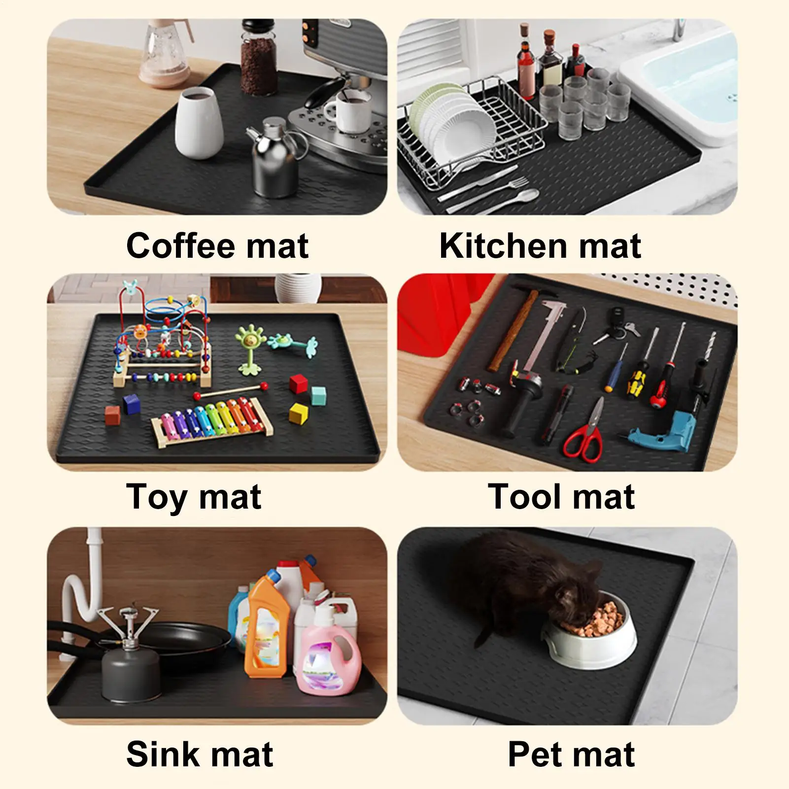 Top Load Washing Machine Cover Foldaing Silicone Washer Machine Top Pad Non-slip Protector Mat Heavy Duty Dryer Supplies for Air