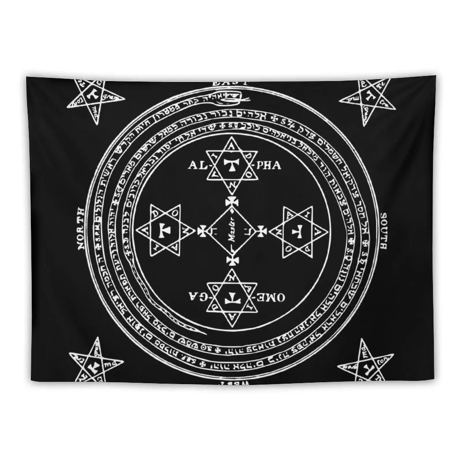 SUMMONING CIRCLE - WHITE / BLACK Tapestry Cute Decor Decoration Wall Tapestry