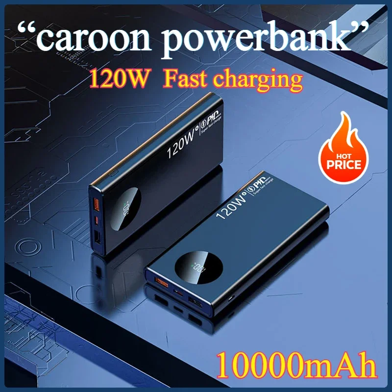 

120W Super Fast Charge Powerbank 50000mAh High Capacity Digital Display Power Bank External Battery for IPhone Samsung Xiaomi