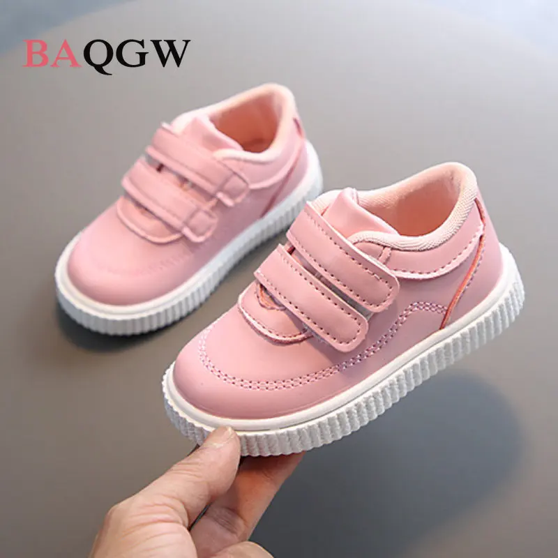 

Kids Casual Solid Color Toddler Skate Shoes Boy Girl Walking Flat Shoes Hook&loop Soft Bottom Anti-slippery Running Sneakers New