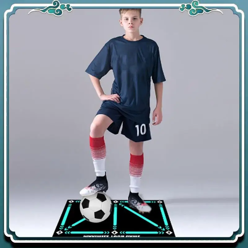 Juego de almohadillas de entrenamiento para el trabajo del pie de fútbol, ayuda para deportes de goteo portátil, estera de fútbol duradera