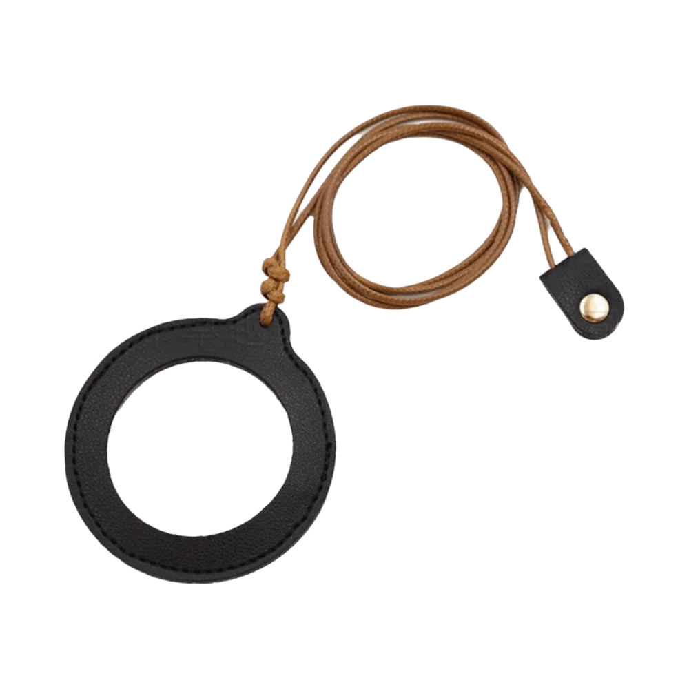 Portable Magnifier with Protective Case Simple Vintage Magnifier with Leather Case Handmade Leather Strap Reading Magnifier