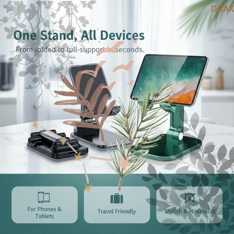 1Pcs Flexible Table Desktop Adjustable Cell: Smartphone Stand Universal Foldable Desk Mobile Phone Holder Pad Tablet