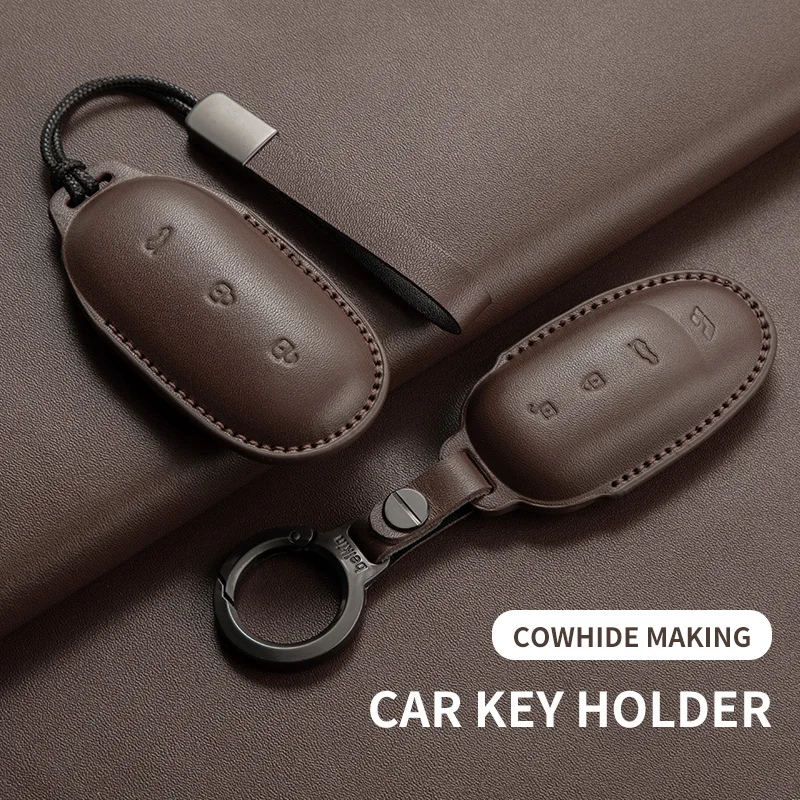 For Lixiang LEADING IDEAL L6 L7 L8 L9 Cortex Car Key Case Cover Protector Shell Fob Car Keychain Accessories