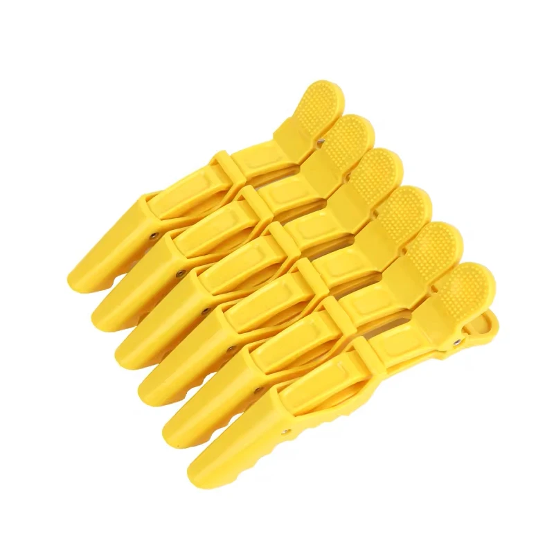 6 Stück Salon Tools Friseur Krokodilklemme, Haarspange, Dauerwelle Haarfärben Kunststoffklammer für Haarschmuck – Detail 10