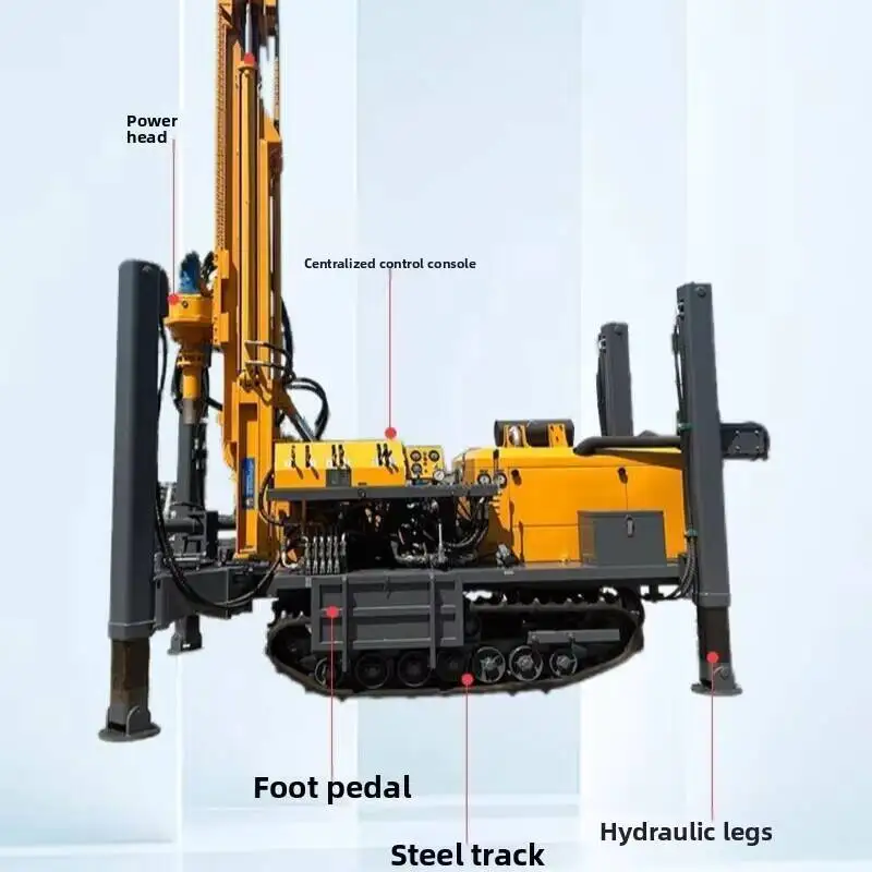 

600M Гидравлическая гусеничная установка для водяного газа двойного назначения, большая пневматическая буровая установка для глубоководных скважин