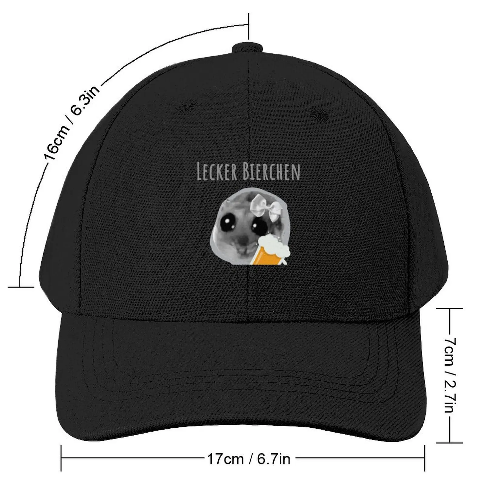 delicious beer, beer, sad hamster, tiktoc meme, sad hamster meme Baseball Cap |-F-| sun hat Mens Tennis Women's