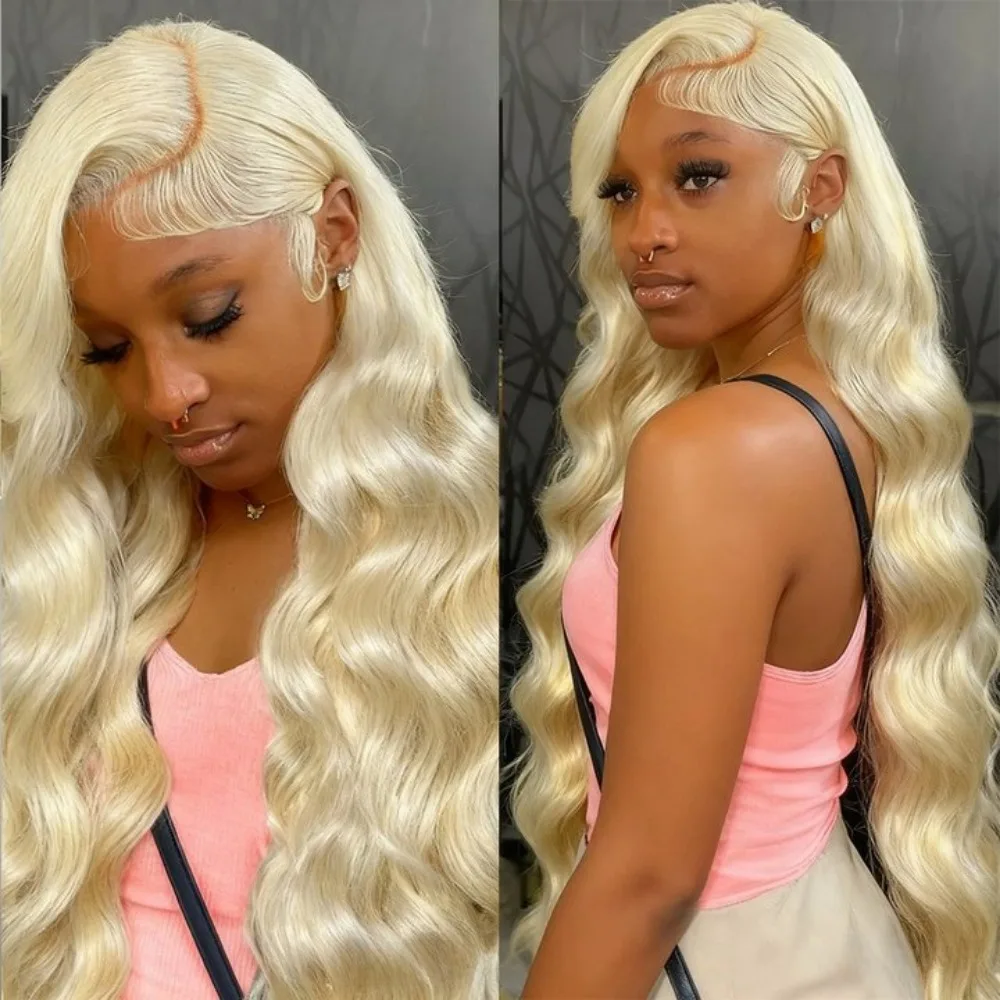 40 Inch 613 Honey Blonde Body Wave Wigs 220 Density 13x6 HD Lace Front Human Hair Wigs 13x4 HD Lace Frontal Wigs for Black Women view 3