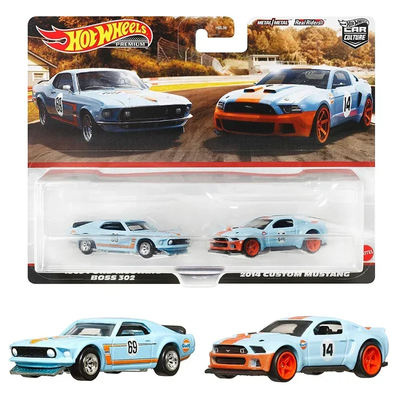 Original Mattel Hot Wheels Car Culture 1:64 Diecast Toyota Supra Custom Mustang Two Premium Vehicles Toys for Boys Birthday Gift