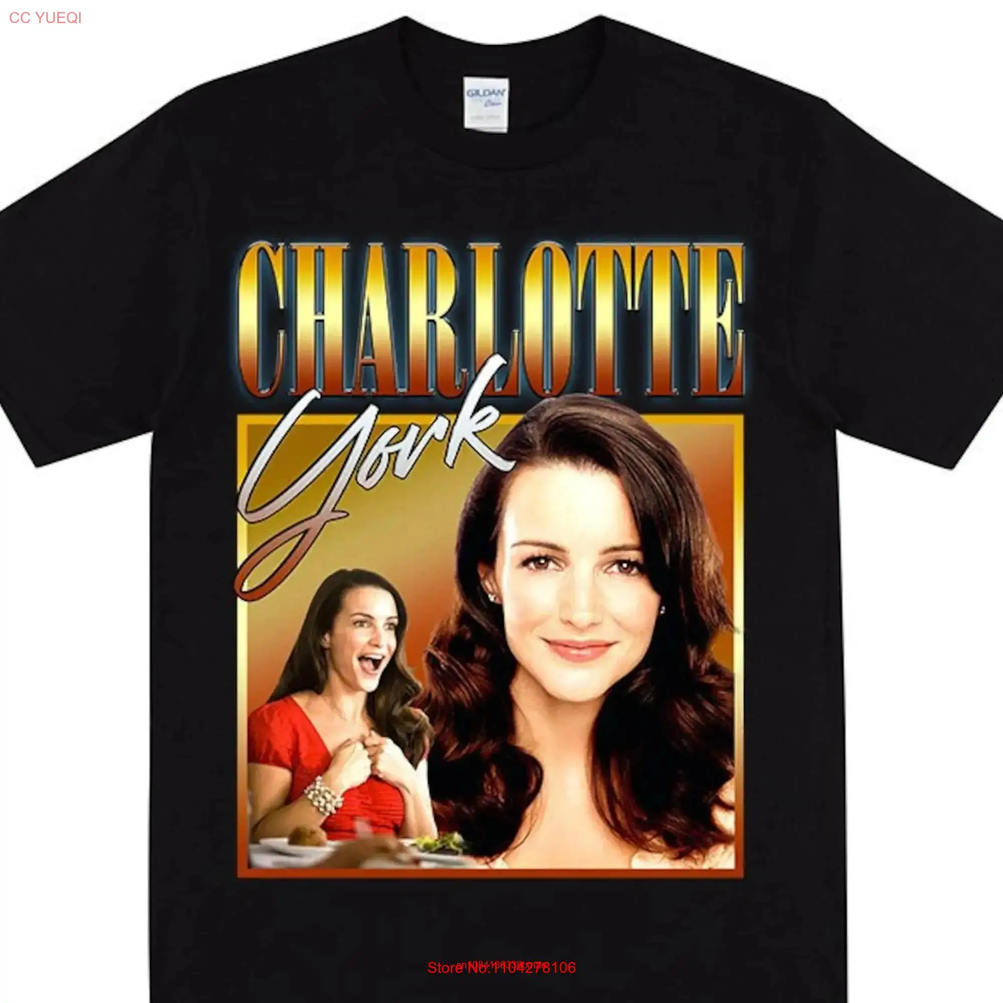 CHARLOTTE YORK Homage T shirt 1990s Style Inspiration Vintage 90s Preppy For BFF's Birthday Goldenblatt Retro