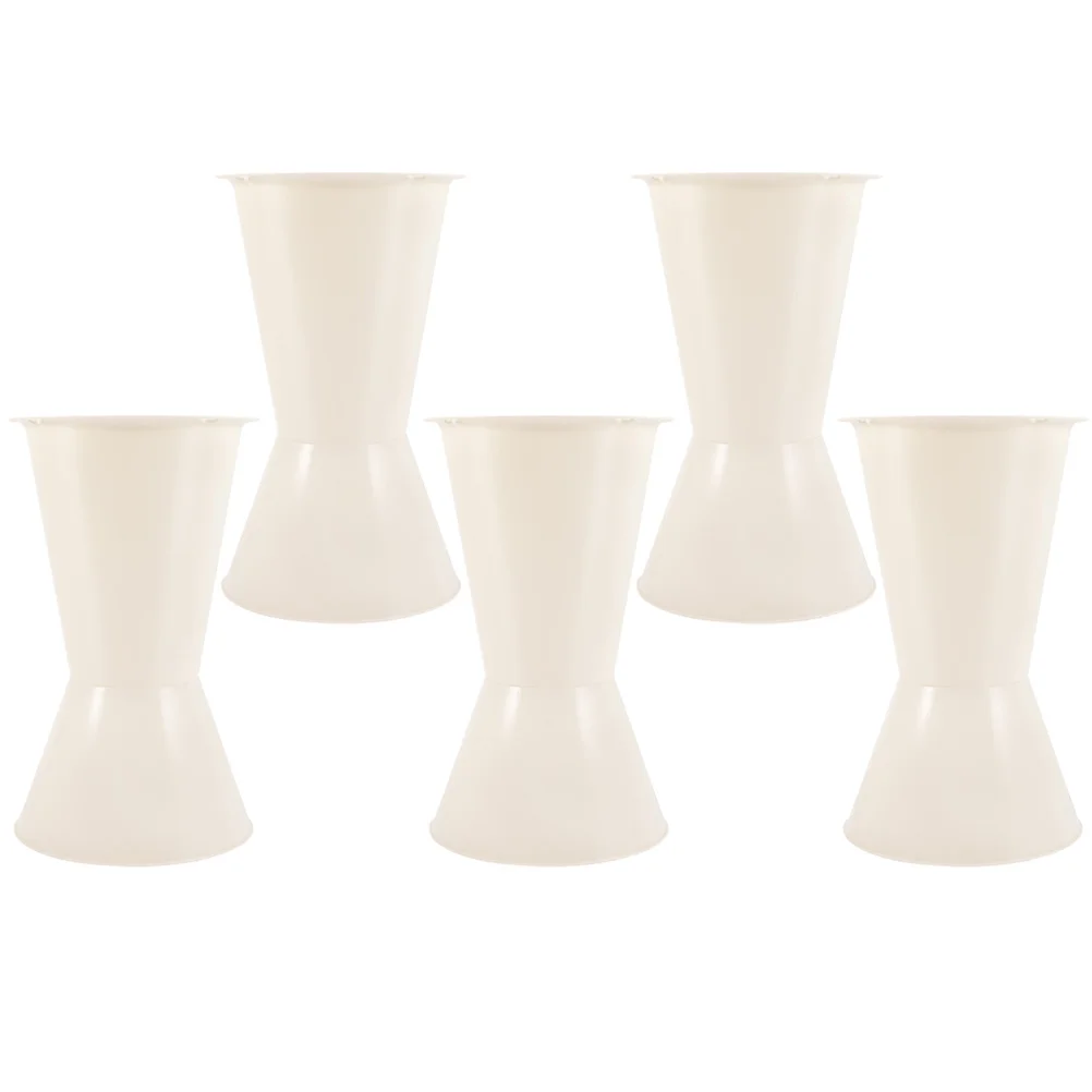 

5 Pcs Flowers Sword Bucket Bouquet Bottom Bride Wedding Decor Plastic Shop Supplies