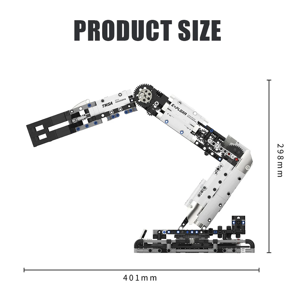 MOC Science Technical RC Robot Arm Model Building Blocks Bricks Kits APP RC Programming Educational Toys Children Birthday Gifts